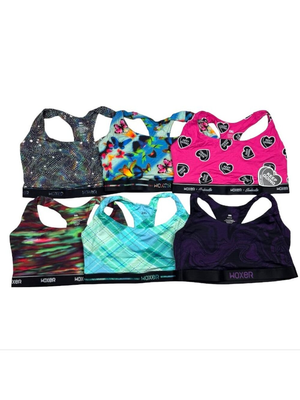 NEW Woxer Modal Boss 2.0 Womens Sports Bra Activewear Top • 2XL • Lot of 6